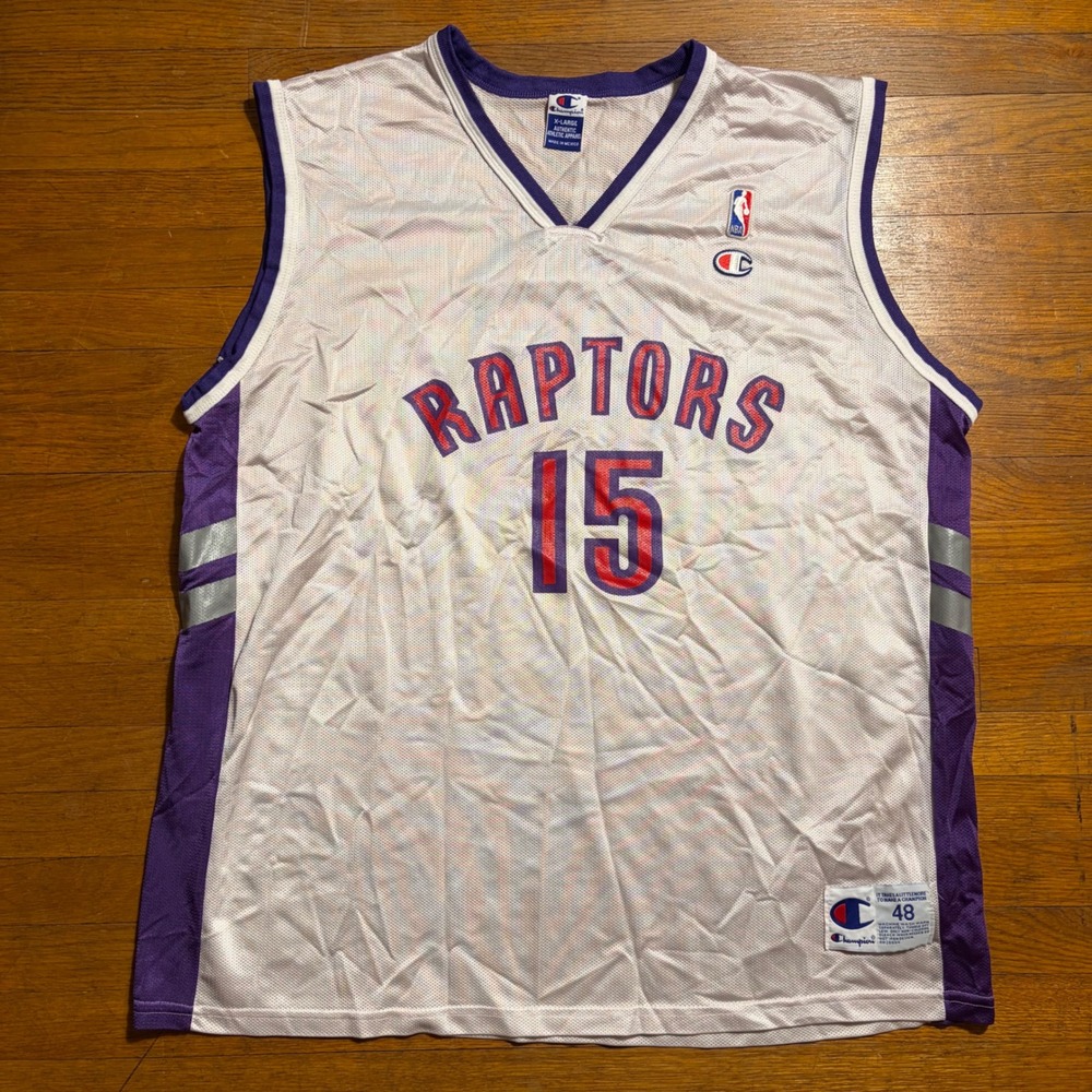 Vintage Champion Toronto Raptors Vince Carter 15 NBA Jersey Mens XL
